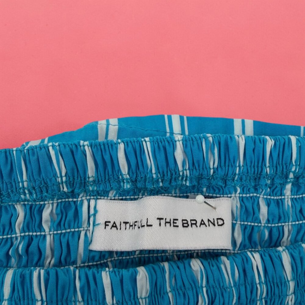 Faithfull the Brand Blue Strapless Dress - Picture 2 of 3